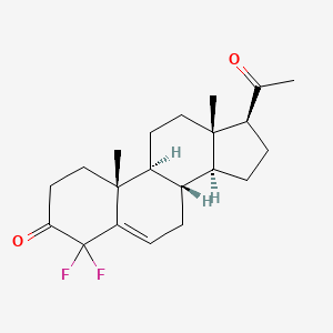 molecular formula C21H28F2O2 B1198332 4,4-Difluoropregn-5-ene-3,20-dione CAS No. 1766-05-8