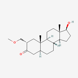 molecular formula C21H34O3 B1198334 17β-羟基-2α-(甲氧基甲基)-5α-雄甾烷-3-酮 CAS No. 6945-90-0