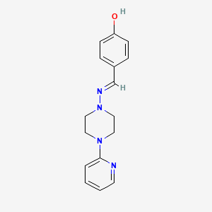 4-(((4-(2-Pyridinyl)-1-piperazinyl)imino)methyl)phenol