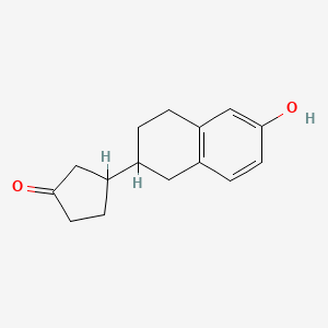 molecular formula C15H18O2 B1198337 3-(1,2,3,4-四氢-6-羟基-2-萘基)环戊酮 CAS No. 20771-44-2