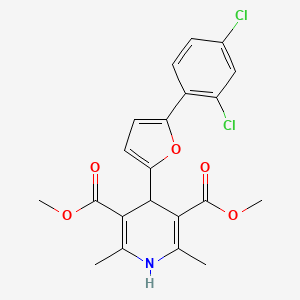 Dimethyl 4-[5-(2,4-dichlorophenyl)furan-2-yl]-2,6-dimethyl-1,4-dihydropyridine-3,5-dicarboxylate