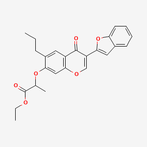 ethyl 2-{[3-(1-benzofuran-2-yl)-4-oxo-6-propyl-4H-chromen-7-yl]oxy}propanoate