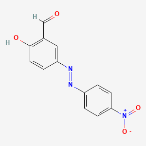 molecular formula C13H9N3O4 B11983407 Benzaldehyde, 2-hydroxy-5-(4-nitrophenylazo)- CAS No. 32041-64-8