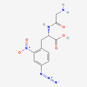 molecular formula C11H12N6O5 B1198341 Glycyl-4-azido-2-nitro-phenylalanine CAS No. 77430-28-5