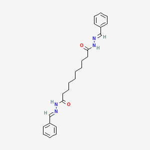 molecular formula C24H30N4O2 B11983453 N'(1),N'(10)-Dibenzylidenedecanedihydrazide CAS No. 29367-20-2