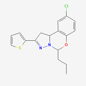 8-CL-4-PR-2-Thiophen-2-YL-1,9B-dihydro-5-oxa-3,3A-diaza-cyclopenta(A)naphthalene