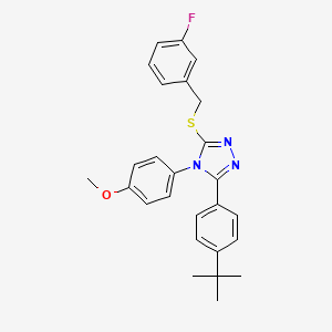 3-(4-tert-butylphenyl)-5-[(3-fluorobenzyl)sulfanyl]-4-(4-methoxyphenyl)-4H-1,2,4-triazole