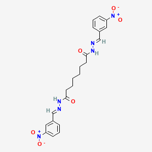 N'~1~,N'~8~-bis[(E)-(3-nitrophenyl)methylidene]octanedihydrazide