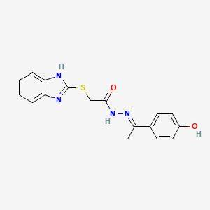 2-(1H-Benzimidazol-2-ylthio)-N'-(1-(4-hydroxyphenyl)ethylidene)acetohydrazide