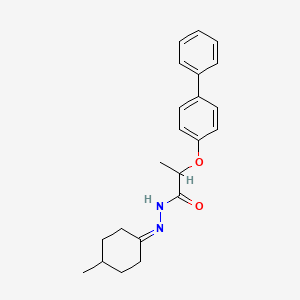 2-((1,1'-Biphenyl)-4-yloxy)-N'-(4-methylcyclohexylidene)propanohydrazide