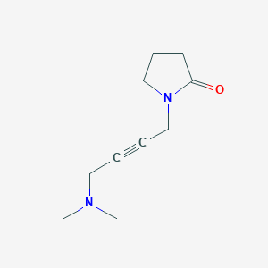 molecular formula C10H16N2O B1198373 2-Pyrrolidinone, 1-(4-(dimethylamino)-2-butynyl)- CAS No. 3854-02-2