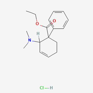 molecular formula C17H24ClNO2 B1198378 Tilidine hydrochloride CAS No. 24357-97-9