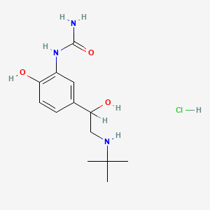 molecular formula C13H22ClN3O3 B1198379 Carbuterol hydrochloride CAS No. 34866-46-1