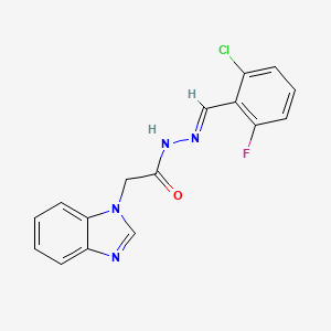 2-(1H-benzimidazol-1-yl)-N'-[(E)-(2-chloro-6-fluorophenyl)methylidene]acetohydrazide