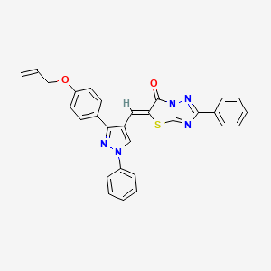 (5Z)-5-({3-[4-(allyloxy)phenyl]-1-phenyl-1H-pyrazol-4-yl}methylene)-2-phenyl[1,3]thiazolo[3,2-b][1,2,4]triazol-6(5H)-one