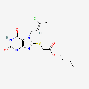 Pentyl ({7-[(2Z)-3-chloro-2-butenyl]-3-methyl-2,6-dioxo-2,3,6,7-tetrahydro-1H-purin-8-YL}sulfanyl)acetate