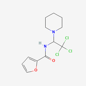 molecular formula C12H15Cl3N2O2 B11983988 N-(2,2,2-Trichloro-1-(piperidin-1-yl)ethyl)furan-2-carboxamide CAS No. 303105-16-0