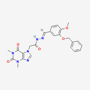 N'-{(E)-[3-(benzyloxy)-4-methoxyphenyl]methylidene}-2-(1,3-dimethyl-2,6-dioxo-1,2,3,6-tetrahydro-7H-purin-7-yl)acetohydrazide