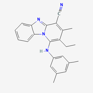 1-[(3,5-Dimethylphenyl)amino]-2-ethyl-3-methylpyrido[1,2-a]benzimidazole-4-carbonitrile