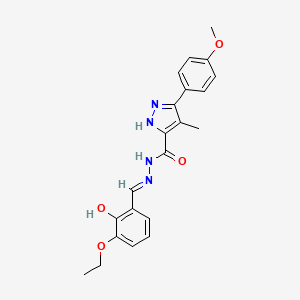 N'-(3-Ethoxy-2-hydroxybenzylidene)-5-(4-methoxyphenyl)-4-methyl-1H-pyrazole-3-carbohydrazide