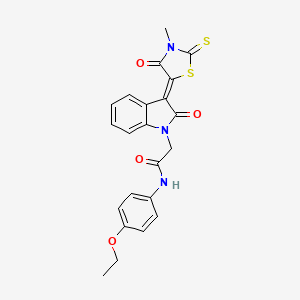 N-(4-ethoxyphenyl)-2-[(3Z)-3-(3-methyl-4-oxo-2-thioxo-1,3-thiazolidin-5-ylidene)-2-oxo-2,3-dihydro-1H-indol-1-yl]acetamide