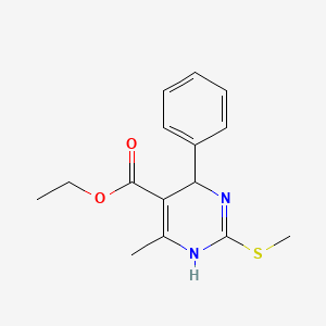 molecular formula C15H18N2O2S B11984060 Ethyl 6-methyl-2-(methylthio)-4-phenyl-1,4-dihydropyrimidine-5-carboxylate CAS No. 6531-58-4