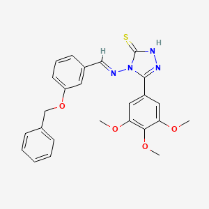 4-({(E)-[3-(benzyloxy)phenyl]methylidene}amino)-5-(3,4,5-trimethoxyphenyl)-4H-1,2,4-triazole-3-thiol