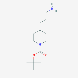 molecular formula C13H26N2O2 B119841 叔丁基 4-(3-氨基丙基)哌啶-1-甲酸酯 CAS No. 150349-65-8