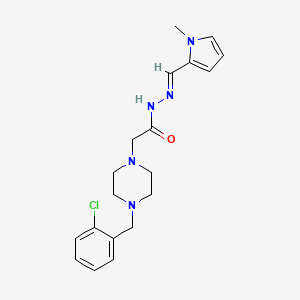 2-[4-(2-chlorobenzyl)piperazin-1-yl]-N'-[(E)-(1-methyl-1H-pyrrol-2-yl)methylidene]acetohydrazide