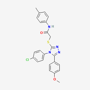 2-{[4-(4-chlorophenyl)-5-(4-methoxyphenyl)-4H-1,2,4-triazol-3-yl]sulfanyl}-N-(4-methylphenyl)acetamide