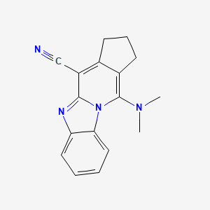 11-(Dimethylamino)-2,3-dihydro-1H-cyclopenta[4,5]pyrido[1,2-a]benzimidazole-4-carbonitrile