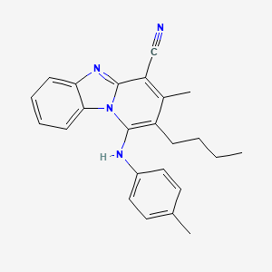 2-Butyl-3-methyl-1-[(4-methylphenyl)amino]pyrido[1,2-a]benzimidazole-4-carbonitrile