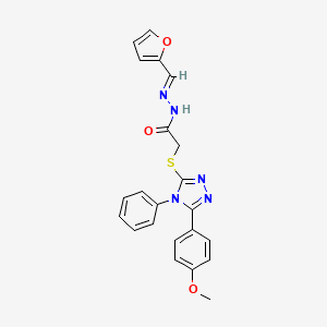 N'-[(E)-furan-2-ylmethylidene]-2-{[5-(4-methoxyphenyl)-4-phenyl-4H-1,2,4-triazol-3-yl]sulfanyl}acetohydrazide