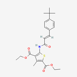 diethyl 5-{[(2E)-3-(4-tert-butylphenyl)prop-2-enoyl]amino}-3-methylthiophene-2,4-dicarboxylate