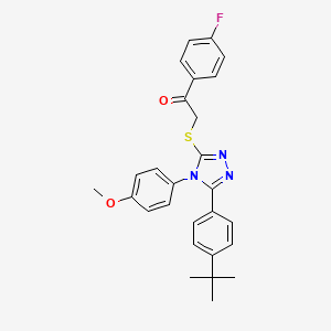 2-{[5-(4-tert-butylphenyl)-4-(4-methoxyphenyl)-4H-1,2,4-triazol-3-yl]sulfanyl}-1-(4-fluorophenyl)ethanone