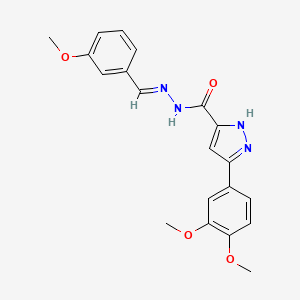 molecular formula C20H20N4O4 B11984446 3-(3,4-dimethoxyphenyl)-N'-(3-methoxybenzylidene)-1H-pyrazole-5-carbohydrazide 