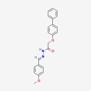 2-(biphenyl-4-yloxy)-N'-[(E)-(4-methoxyphenyl)methylidene]acetohydrazide