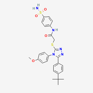 2-{[5-(4-tert-butylphenyl)-4-(4-methoxyphenyl)-4H-1,2,4-triazol-3-yl]sulfanyl}-N-(4-sulfamoylphenyl)acetamide