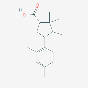 molecular formula C17H24O2 B11984525 4-(2,4-Dimethylphenyl)-2,2,3-trimethylcyclopentanecarboxylic acid CAS No. 282104-77-2