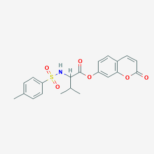 (2-oxochromen-7-yl) 3-methyl-2-[(4-methylphenyl)sulfonylamino]butanoate