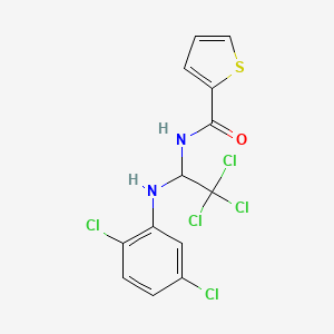 molecular formula C13H9Cl5N2OS B11984580 N-{2,2,2-trichloro-1-[(2,5-dichlorophenyl)amino]ethyl}thiophene-2-carboxamide 