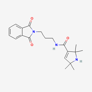 B1198459 N-[3-(1,3-dioxoisoindol-2-yl)propyl]-2,2,5,5-tetramethyl-1H-pyrrole-3-carboxamide CAS No. 93799-37-2