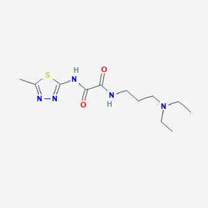 molecular formula C12H21N5O2S B11984655 N-[3-(diethylamino)propyl]-N'-(5-methyl-1,3,4-thiadiazol-2-yl)ethanediamide 