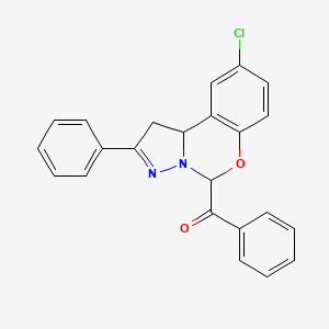 (9-Chloro-2-phenyl-1,10b-dihydropyrazolo[1,5-c][1,3]benzoxazin-5-yl)(phenyl)methanone