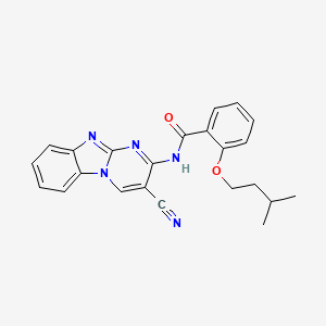 N-(3-Cyanopyrimido(1,2-A)benzimidazol-2-YL)-2-(isopentyloxy)benzamide