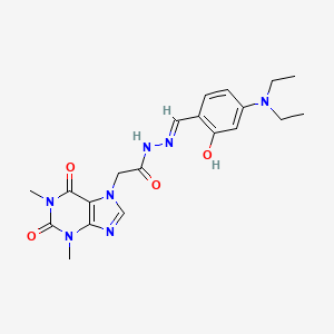 N'-{(E)-[4-(diethylamino)-2-hydroxyphenyl]methylidene}-2-(1,3-dimethyl-2,6-dioxo-1,2,3,6-tetrahydro-7H-purin-7-yl)acetohydrazide