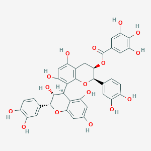 molecular formula C37H30O16 B119849 原花青素 B2 3'-O-没食子酸酯 CAS No. 73086-04-1