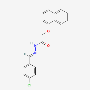 molecular formula C19H15ClN2O2 B11985023 N'-(4-Chlorobenzylidene)-2-(1-naphthyloxy)acetohydrazide CAS No. 302908-92-5