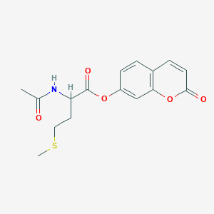 molecular formula C16H17NO5S B11985042 (2-oxochromen-7-yl) 2-acetamido-4-methylsulfanylbutanoate 