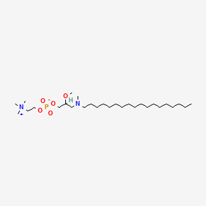 B1198506 3,5-Dioxa-9-aza-4-phosphaheptacosan-1-aminium, 4-hydroxy-7-methoxy-N,N,N,9-tetramethyl-, hydroxide, inner salt, 4-oxide CAS No. 136533-74-9
